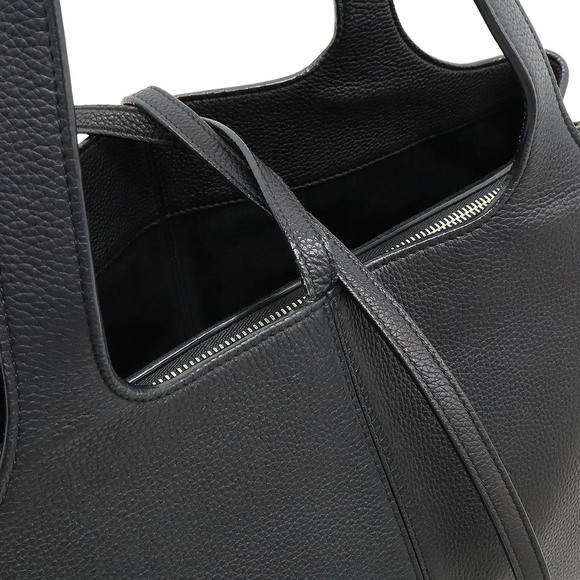 Celine Trifold Tote Shoulder Bag Black Leather - Picture 9 of 10